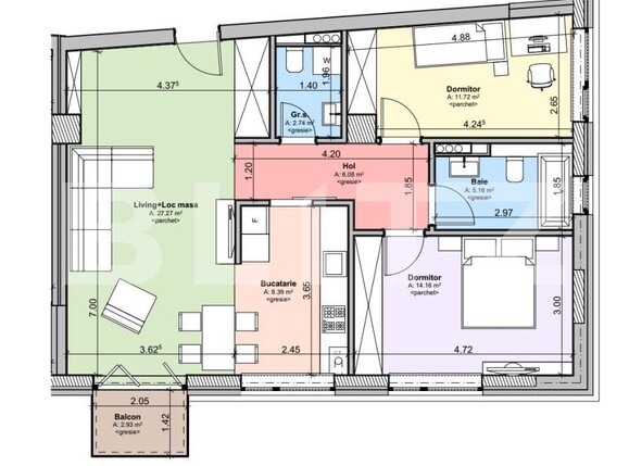 Apartament de închiriat 3 camere Racadau - 168612AI | BLITZ Brașov | Poza10