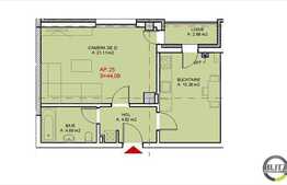 Vanzare garsoniera 44,1 mp, semifinisata, zona Iulius Mall