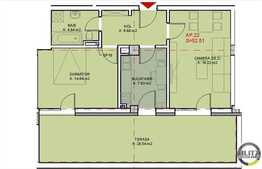 Vanzare apartament 2 camere, 52,5 mp, semifinisat, zona Iulius Mall