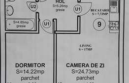 Vanzare apartament 2 camere, 49,06 mp, loc de parcare, zona linistita