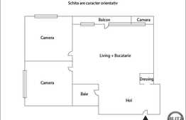 De vanzare 3 camere, 63 mp, balcon de 7 mp! Zona usor accesibila!