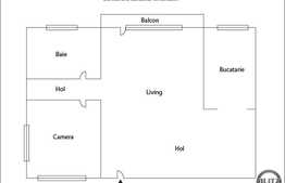 2 camere, 52 mp, balcon de 10 mp! Boxa la subsol! Zona strazii Porii!
