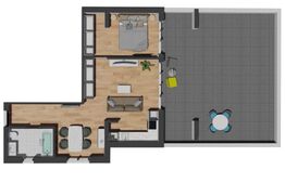 OPORTUNITATE | COMISION 0 | 2 Camere | Terasa 60 mp | Apartament cu CF
