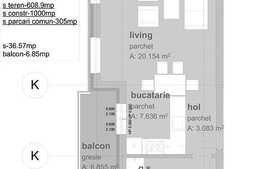 Vanzare garsoniera 36,57 mp, decomandata, parcare, zona strazii Donath