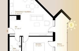 Apartament 2 camere, 54mp + balcon 10 mp, Tva inclus zona Vivo