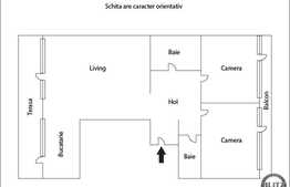 Vanzare apartament 3 camere, 70 mp, terasa, zona strazii Buna Ziua