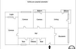Vanzare apartament 4 camere, 76 mp,etaj intermediar, zona strazii Calea Floresti