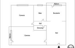 Vanzare apartament 2 camere, 52 mp, decomandat, garaj, zona Interservisan