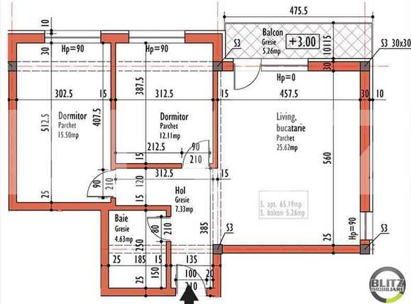 Apartament de vânzare 3 camere Europa - 16943AV | BLITZ Cluj-Napoca | Poza1
