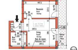 Vanzare apartament 1 camera, 33,71 mp, imobil nou, zona strazii Eugen Ionesco