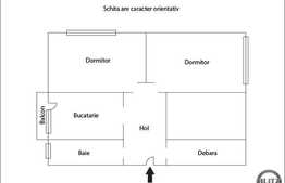 Apartament cu 2 camere, decomandat! 51 mp, loc de parcare!