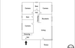 4 camere, 115 mp, semifinisat, terasa, garaj, parcare, boxa subsol