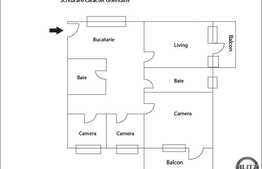 Apartament de vanzare, zona Titulescu, 4 camere, 80 mp utili, cu boxa la subsol
