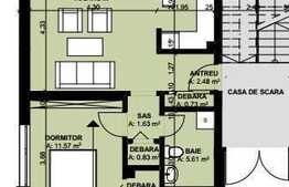 2 camere, 48.32 mp, semifinisat! Terasa! Parcare! Gradina 90 mp! Zona Somesului!