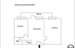 Vanzare 2 camere de vanzare, 59 mp cu balcon 10 mp, zona Dorobantilor!