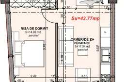 Vanzare apartament 2 camere, 44 mp, garaj, zona centrala