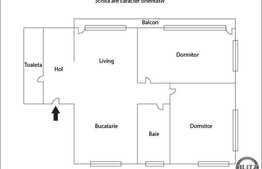 Vanzare apartament 3 camere, 58,5 mp, garaj, parcare, zona Auchan