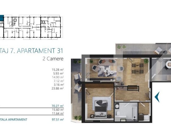 Apartament de vânzare 2 camere Marasti - 170526AV | BLITZ Cluj-Napoca | Poza2