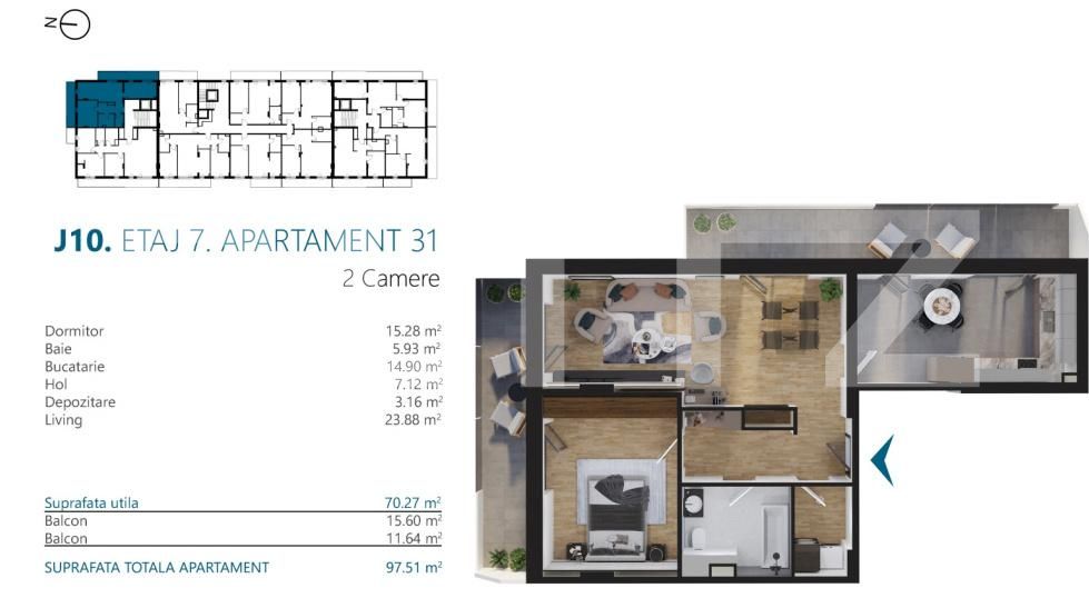 Apartament de vânzare 2 camere Marasti - 170526AV | BLITZ Cluj-Napoca | Poza2