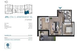 Apartament cu 2 camere, 53 mp, Ansamblu Rezidential, zona RIVUS