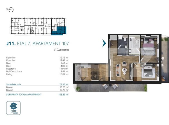 Apartament de vânzare 3 camere Marasti - 170528AV | BLITZ Cluj-Napoca | Poza2