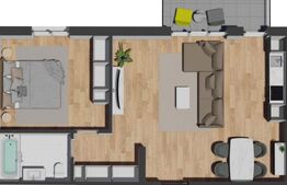 2 Camere | Zona Vivo | Încălzire în Pardoseala