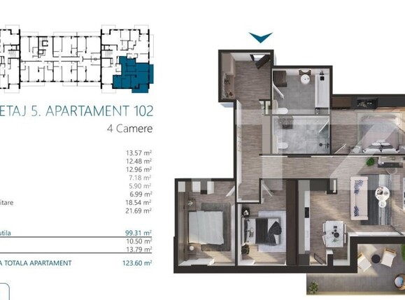 Apartament de vânzare 4 camere Marasti - 170568AV | BLITZ Cluj-Napoca | Poza2