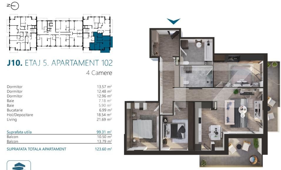 Apartament de vânzare 4 camere Marasti - 170568AV | BLITZ Cluj-Napoca | Poza6