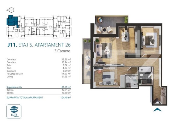 Apartament de vânzare 3 camere Marasti - 170569AV | BLITZ Cluj-Napoca | Poza2