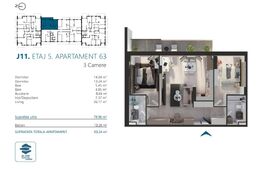 Apartament cu 3 camere, 80 mp, Ansamblu Rezidential, zona RIVUS