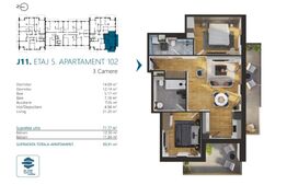 Apartament cu 3 camere, 72 mp, Ansamblu Rezidential, zona RIVUS