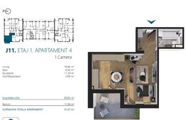 Apartament cu o camera, 40 mp, Ansamblu Rezidential, zona RIVUS