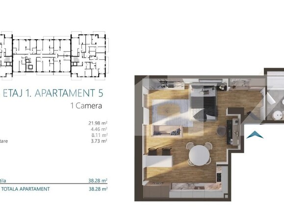 Garsonieră de vânzare Marasti - 170578AV | BLITZ Cluj-Napoca | Poza2
