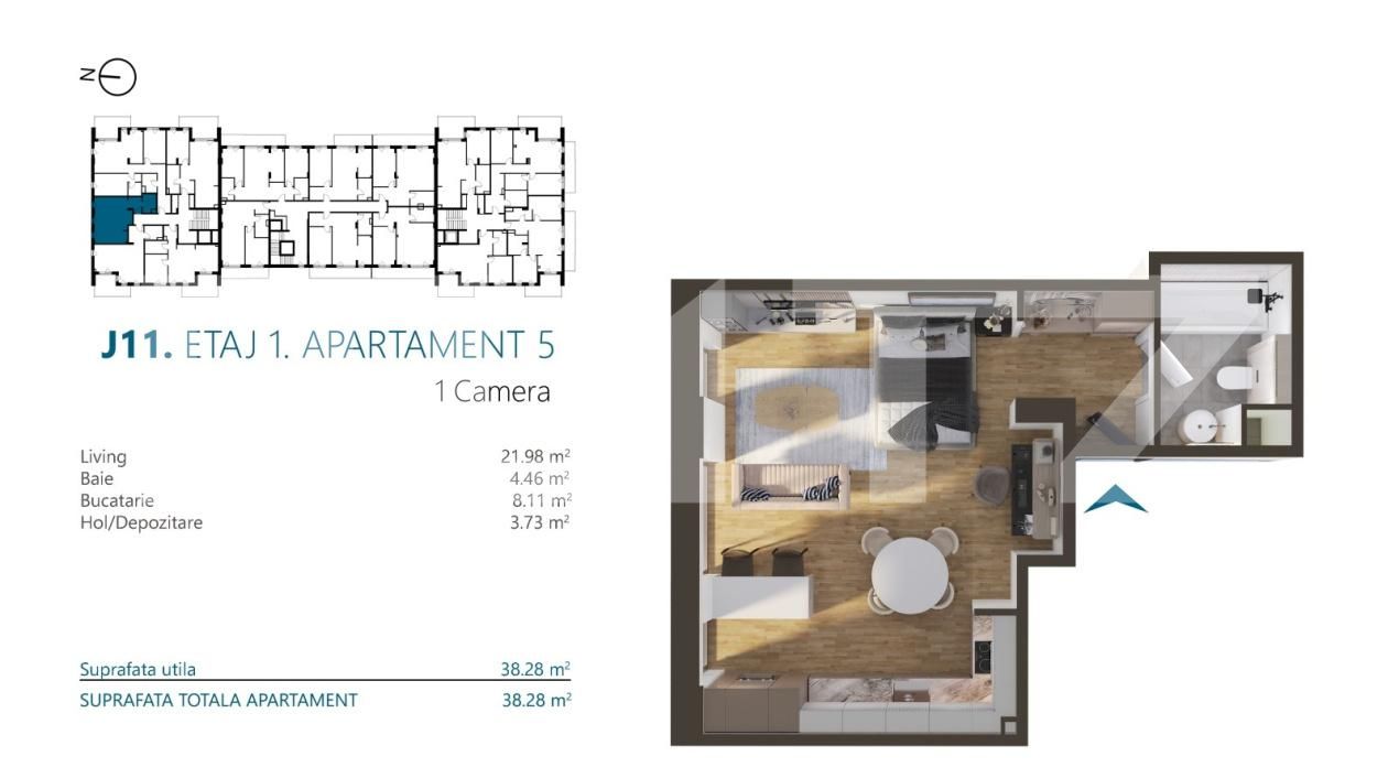 Garsonieră de vânzare Marasti - 170578AV | BLITZ Cluj-Napoca | Poza2