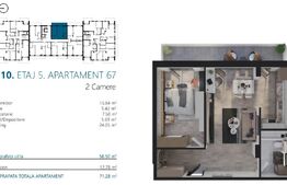 Ap. 2 camere[58 mp] Ansamblu Rezidential_zona RIVUS