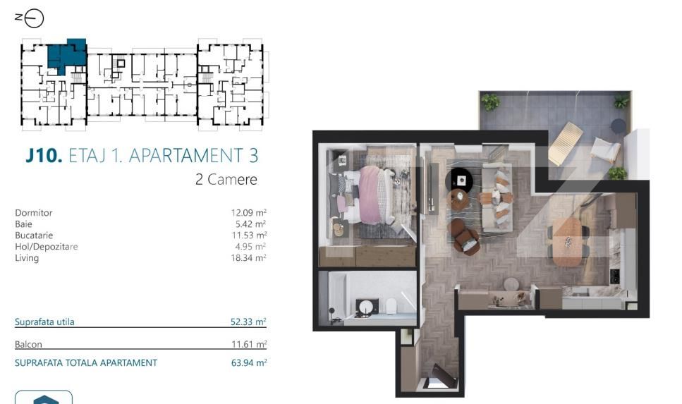 Apartament de vânzare 2 camere Marasti - 170581AV | BLITZ Cluj-Napoca | Poza2