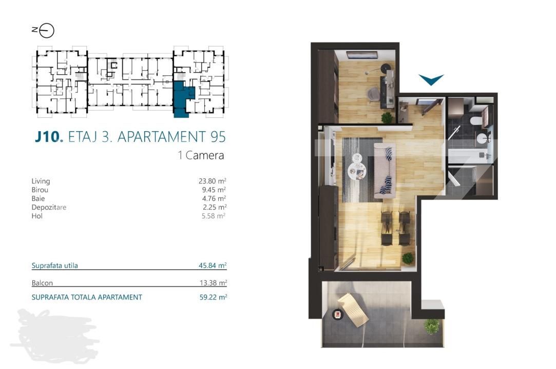 Apartament de vânzare 2 camere Marasti - 170583AV | BLITZ Cluj-Napoca | Poza2