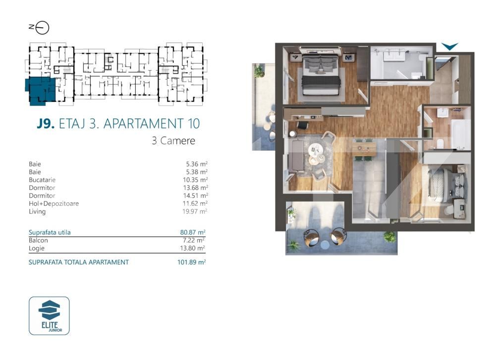 Apartament de vânzare 3 camere Marasti - 170584AV | BLITZ Cluj-Napoca | Poza2