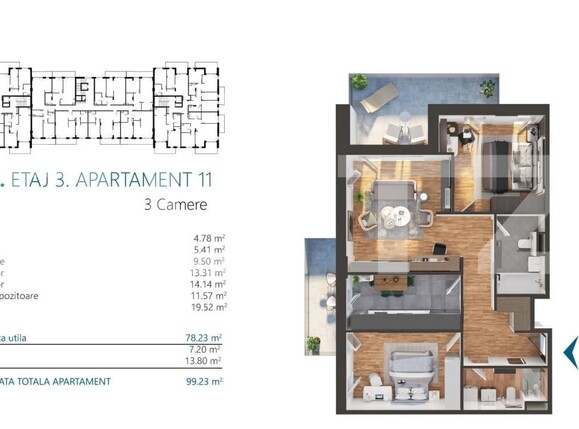 Apartament de vânzare 3 camere Marasti - 170587AV | BLITZ Cluj-Napoca | Poza2