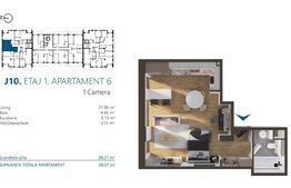 Apartament cu 2 camere, 38 mp, Ansamblu Rezidential, zona RIVUS