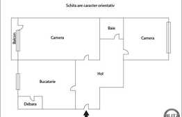 Vanzare apartament 2 camere, 53 mp, etaj intermediar, zona strazii Campului