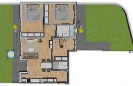 Apartament 4 camere, 2 terase ( 59, 44 mp. ) | Zona Vivo