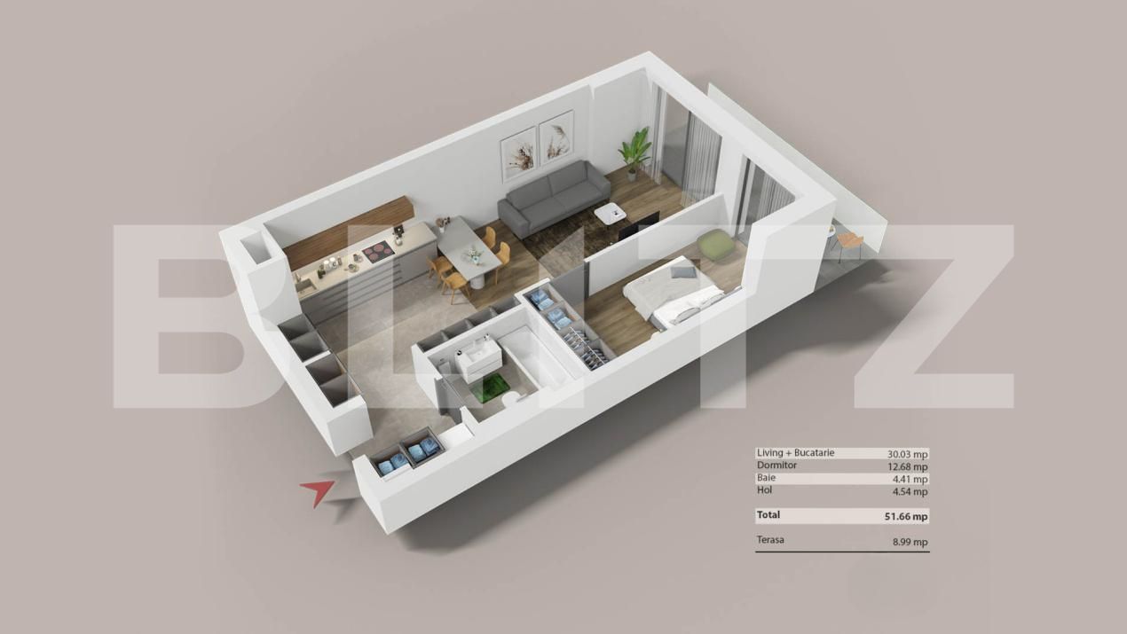 Apartament de vânzare 2 camere Semicentral - 170879AV | BLITZ Cluj-Napoca | Poza3