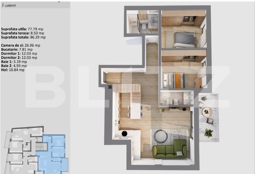 Apartament de vânzare 3 camere Central - 170880AV | BLITZ Cluj-Napoca | Poza12