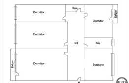 4 camere, 78 mp, decomandat, etaj intermediar, zona strazii Aurel Vlaicu