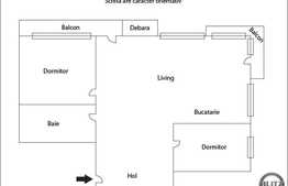 3 camere, 75 mp utili, 2 balcoane! Loc de parcare! Zona strazii Florilor!