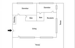 Vanzare Penthouse 3 camere, 129 mp, terasa, garaj, parcare, zona Clujana