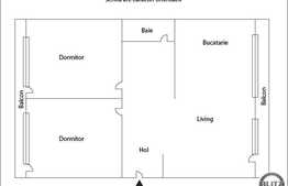 De vanzare 3 camere, 63 mp! Loc de parcare! Zona strazii Sub Cetate!