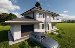 Casa individuala cu garaj, teren 500 mp, la intrare in chinteni