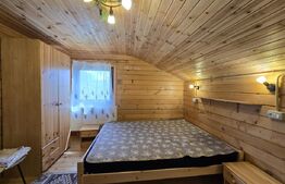 Cabană lemn cu 4 dormitoare, 120mp, teren intravilan de 1250mp